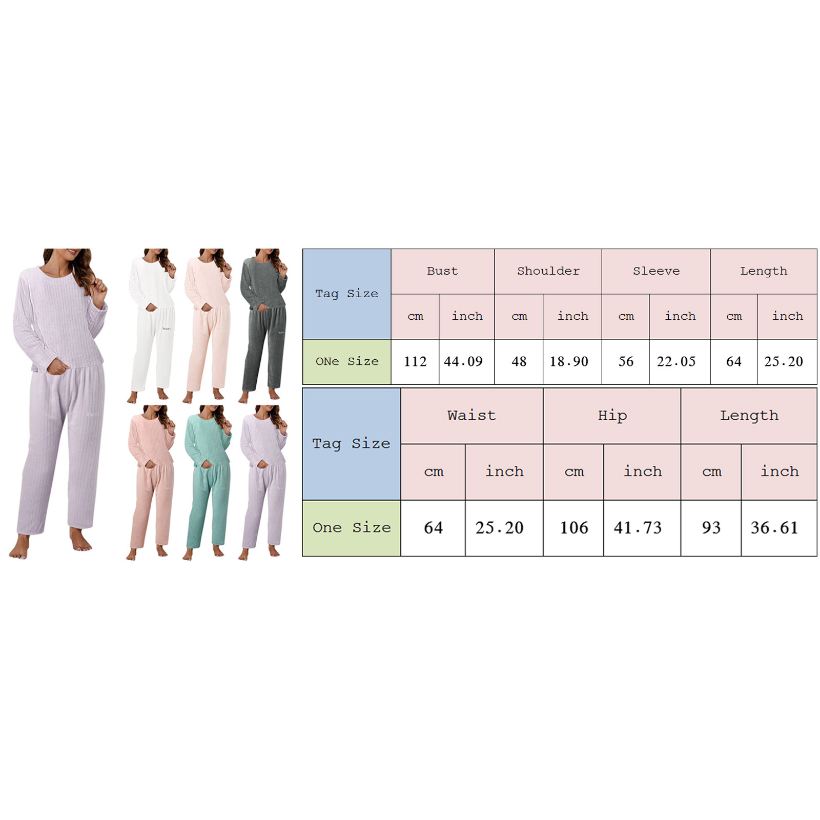 thumbnail image 4 of Conjunto de pijama de felpa coral para mujer: camiseta de manga larga y pantalón, estampado con letras, dos piezas informales., 4 of 7